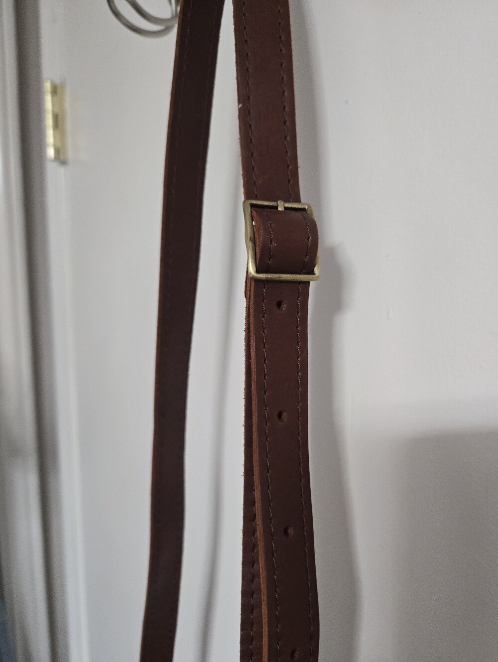 PortlandLeather Round Crossbody Bag - Cognac - Picture 6 of 7
